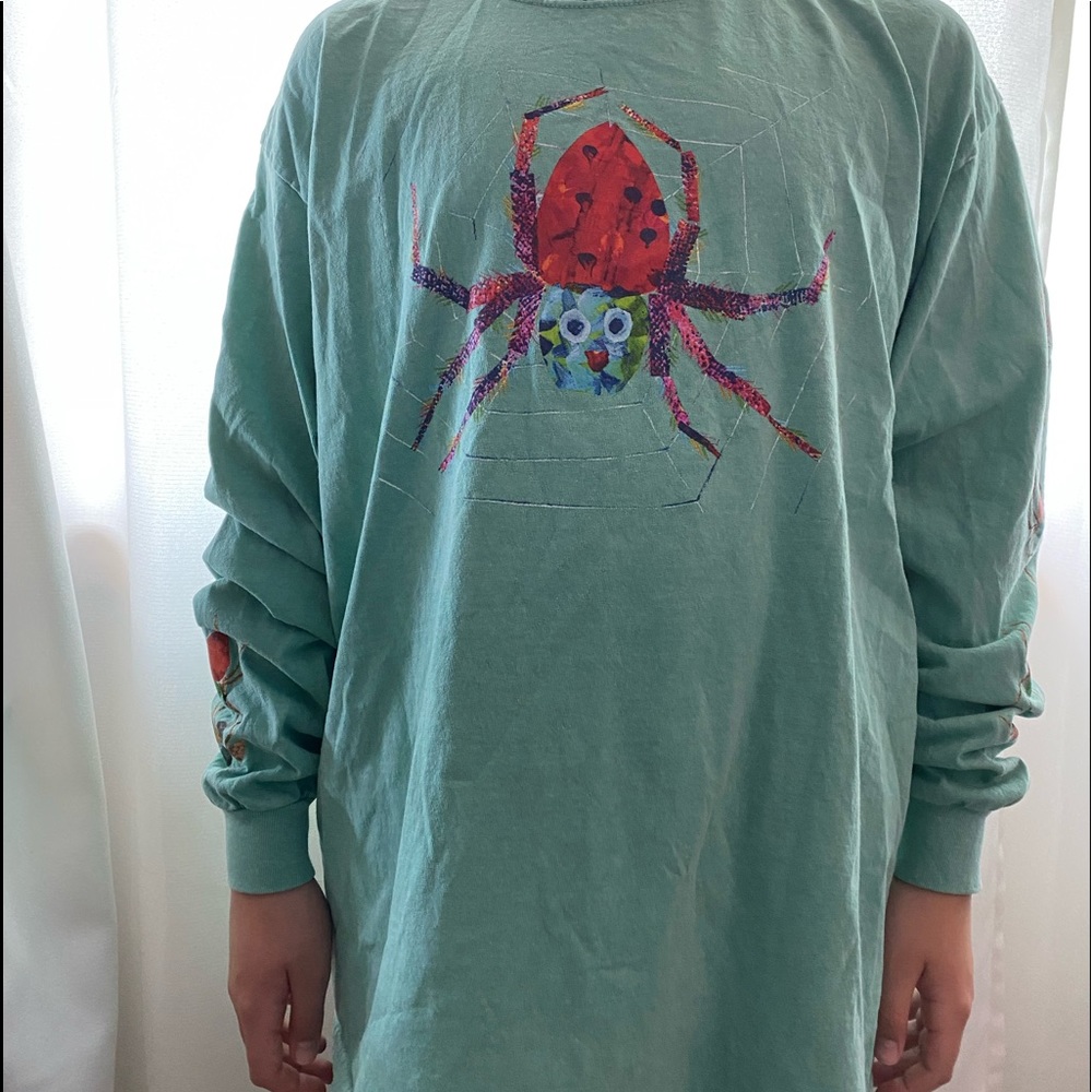 spider oversized long sleeve tee